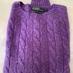 Shetland Lambswool Polo Ralph Lauren Cable Sweater